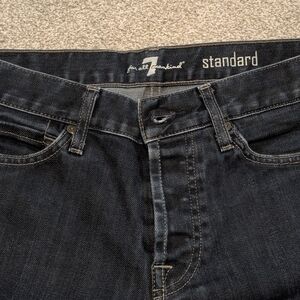 7 For All Mankind Women's Classic Navy Straight Jeans